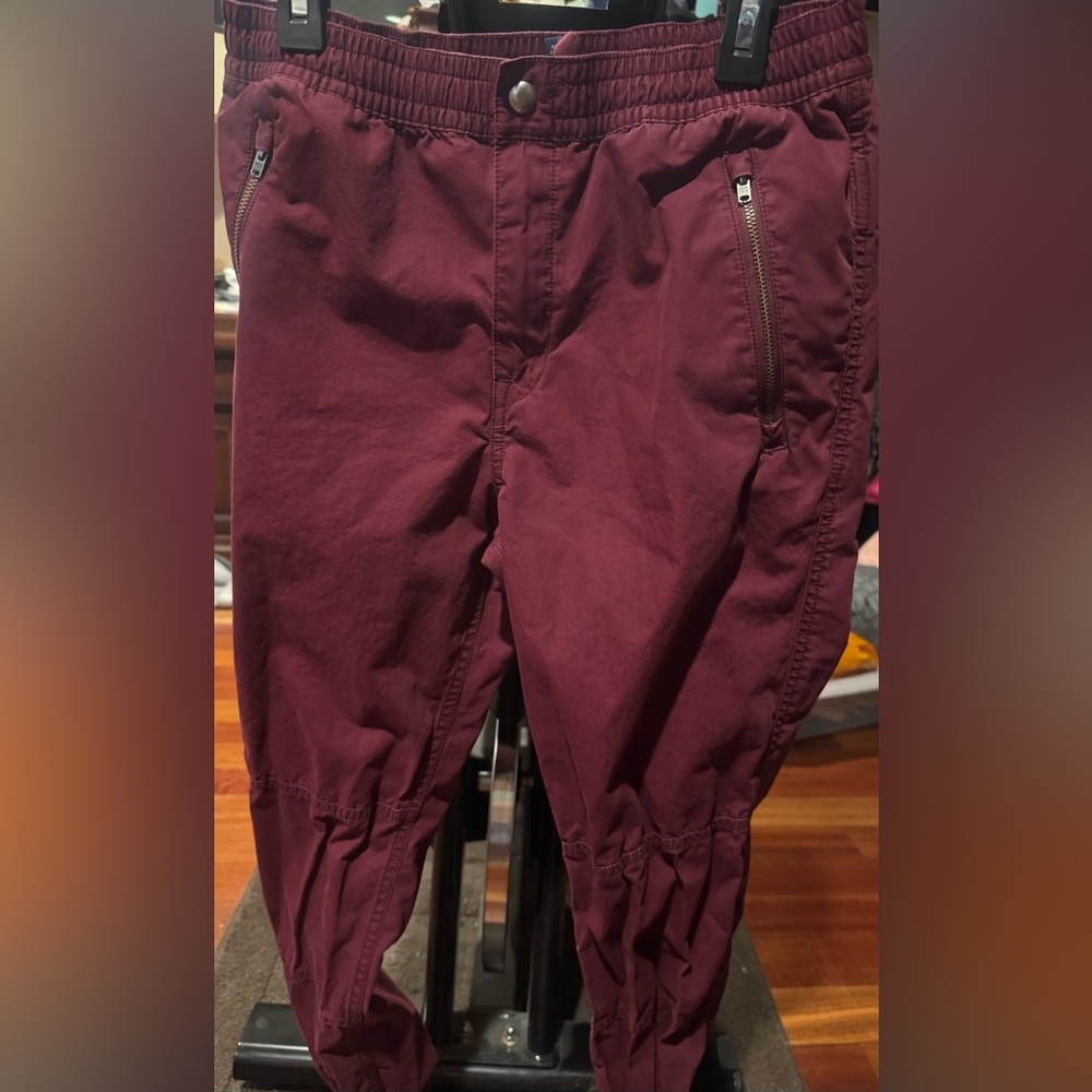 Burgundy Polo Jogger Pants